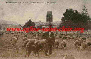 La ferme Bagnard vers 1907 - Hérouville en Vexin